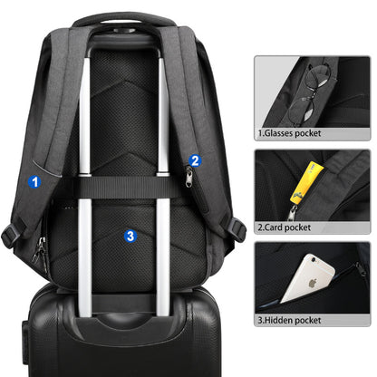 Anti theft Water Repellent 15.6 inch USB Charging Causal Men Backpacks School Bag Backpack Female Male For Teenagers Girls Boy