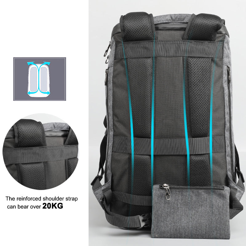 Double layer men's backpack, lifetime warranty, laptop backpack 15.6 inches, travel bag, designer men's backpack, classic series