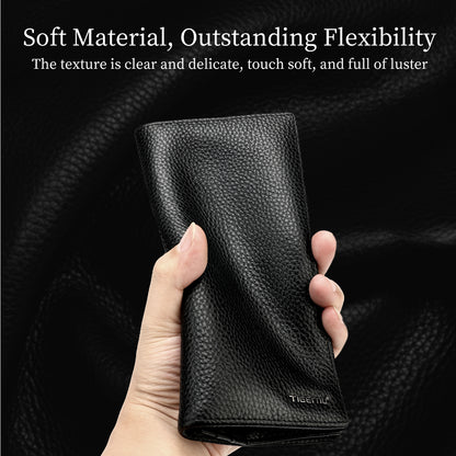 Lifetime Warranty Luxury Men's Wallet 100% Leather Men's Wallet Long Men's Leather Men's Wallet