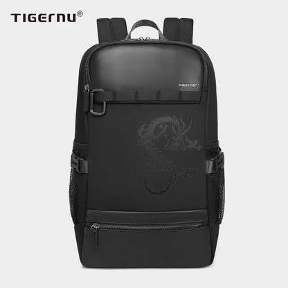 Lifetime warranty, Chinese men's backpack, 15.6 inch laptop backpack, fashionable waterproof anti-theft dragon series travel bag