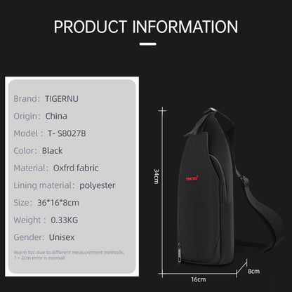 Tigernu New Arrival Motor bag phone bicycle sling bag Chest outdoor sports sling bag for bicycle