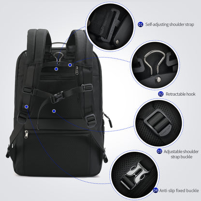 Double layer 17.3 inch laptop backpack, lifetime warranty, men's waterproof backpack, outdoor tactical backpack, unlimited series