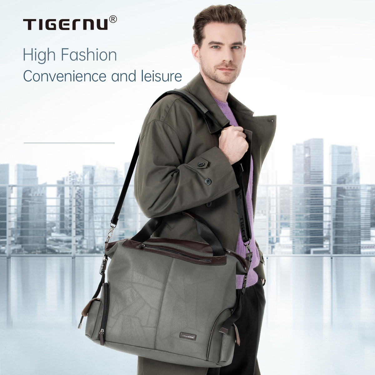 Tigernu T-N1030 splash-proof larger capacity shoes casual travel bag men luggage for outdoor