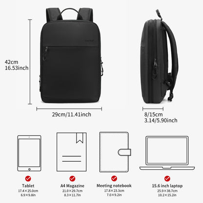 Multifunctional women's backpack Tigernu light women's laptop bag, expandable, business travel, schoolbag