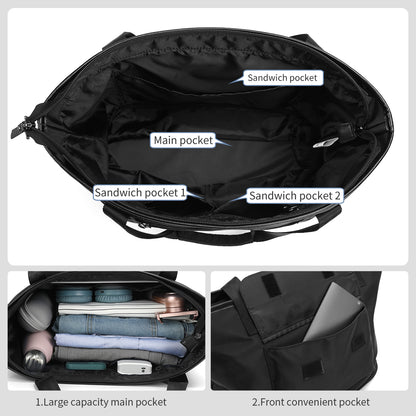 chrome juno travel tote bag Tigernu T-S8395 15.6 Inch large capacity water resistant anti-theft lu – TIGERNU