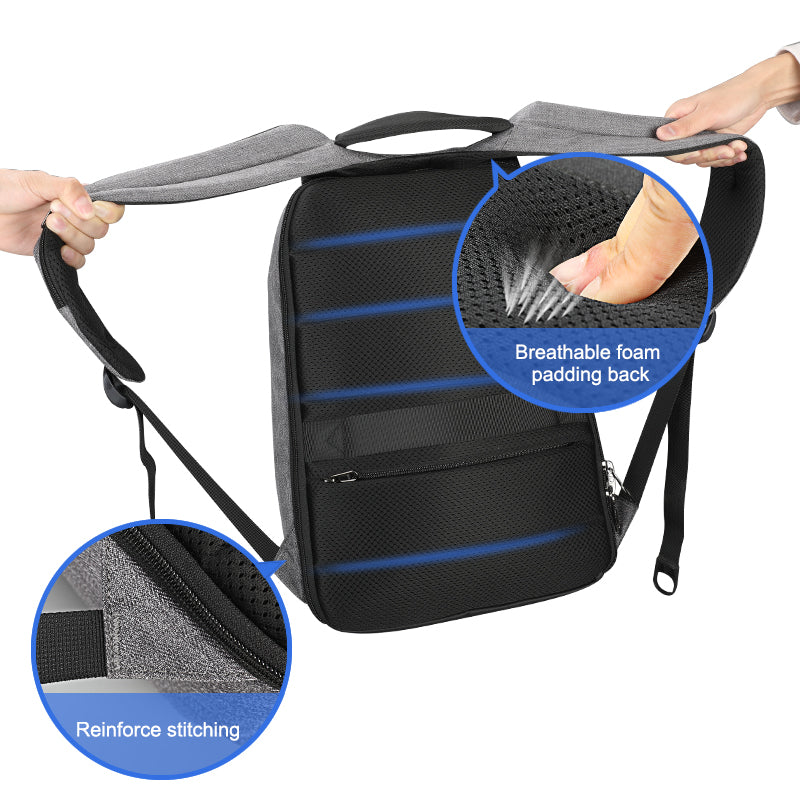 Tigernu anti-theft men's backpack splash proof antifreeze 15.6 inch laptop backpack with USB charging travel men's backpack