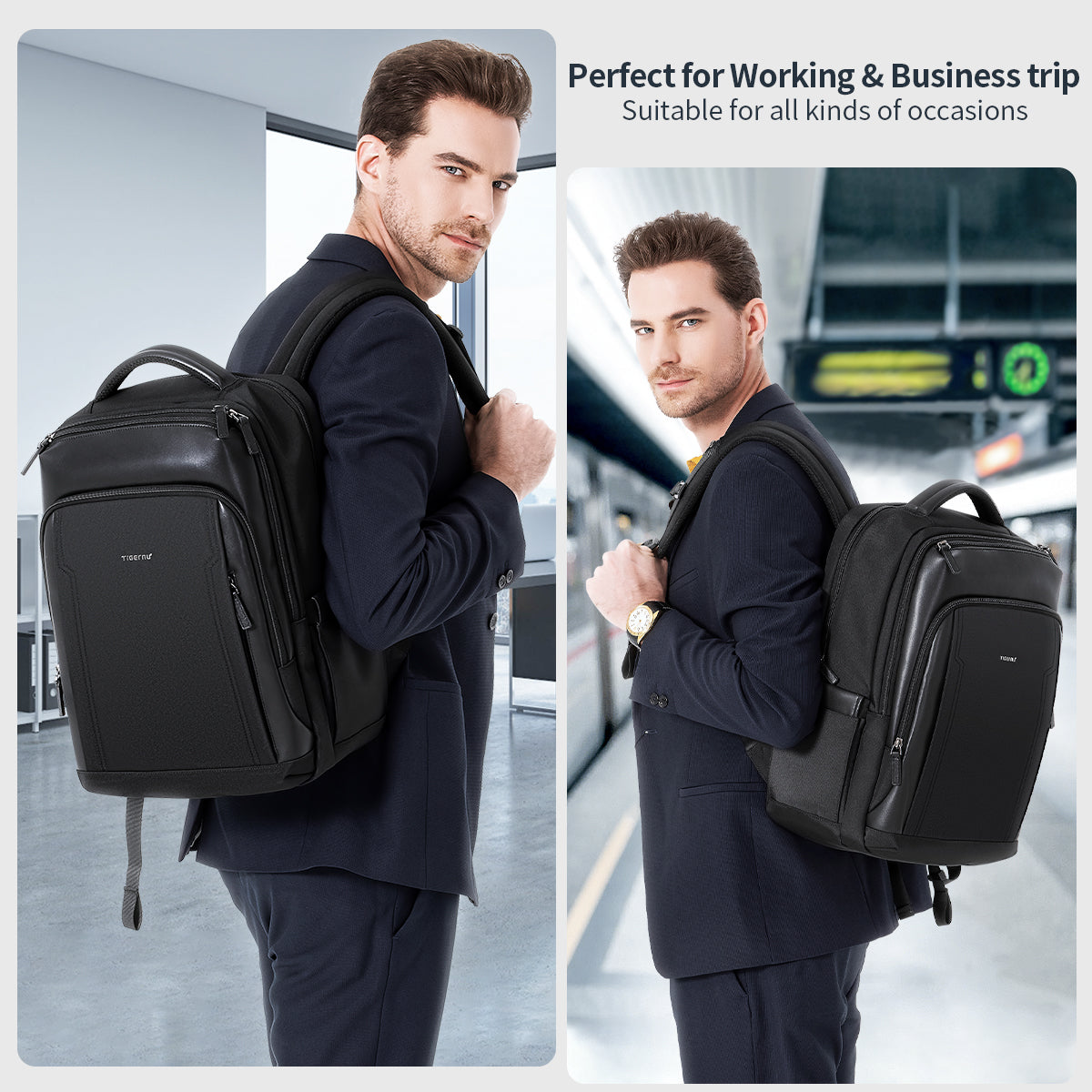Double layer men's backpack, lifetime warranty, laptop backpack 15.6 i ...