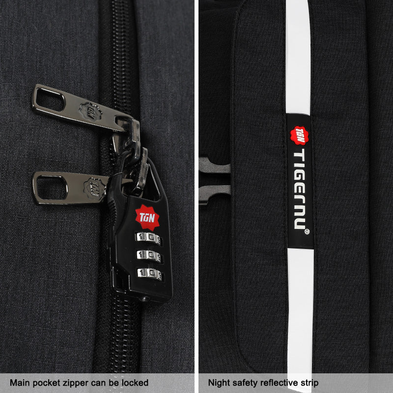 Tigernu New USB Charging Women's Backpack Waterproof USB Charging 15.6 inch Travel School Backpack Youth Backpack