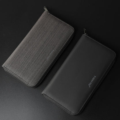 Black wallet model T-S8081 contrast brown