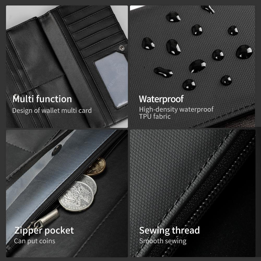 Detailed display of the black wallet model T-S8080