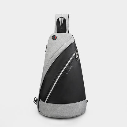 Front view of a grey crossbody bag with model T-S8060 no logo