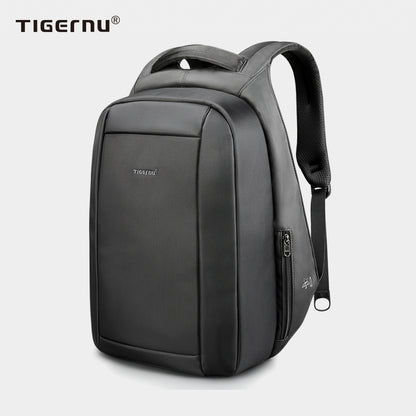 Side view of the black backpack model T-B3599