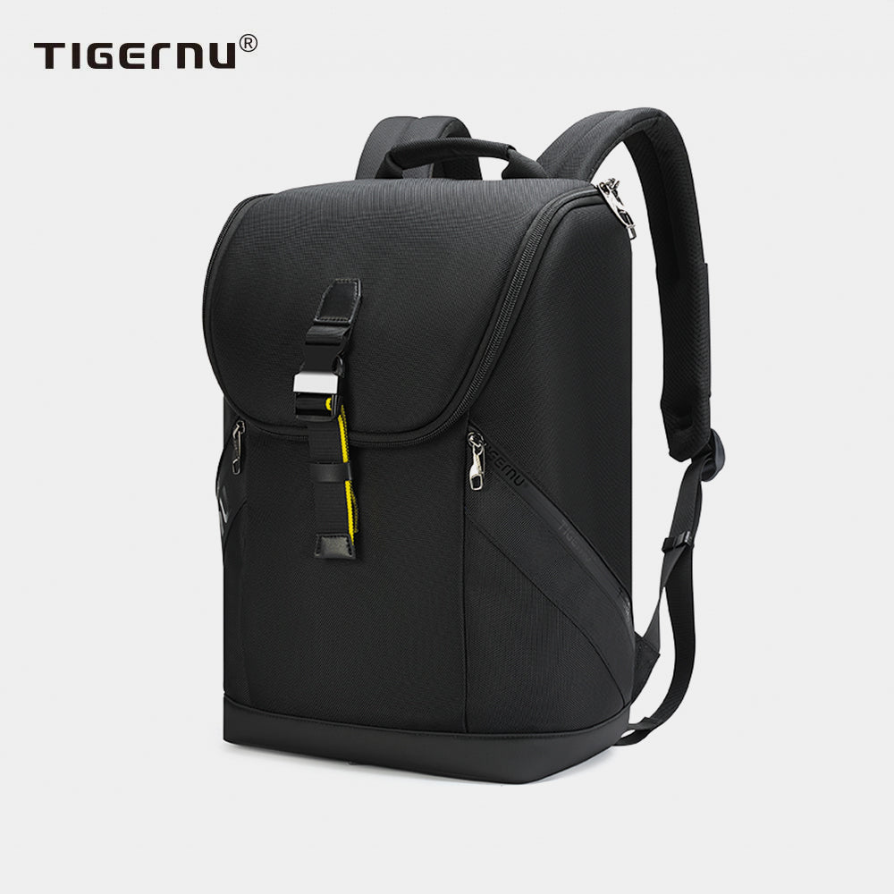 Side view of the black backpack model T-B3962