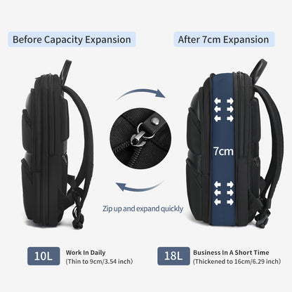 expandable business laptop backpack