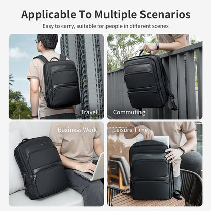 slim laptop backpack for business commuting