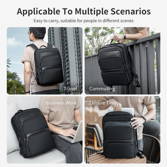 slim laptop backpack for business commuting