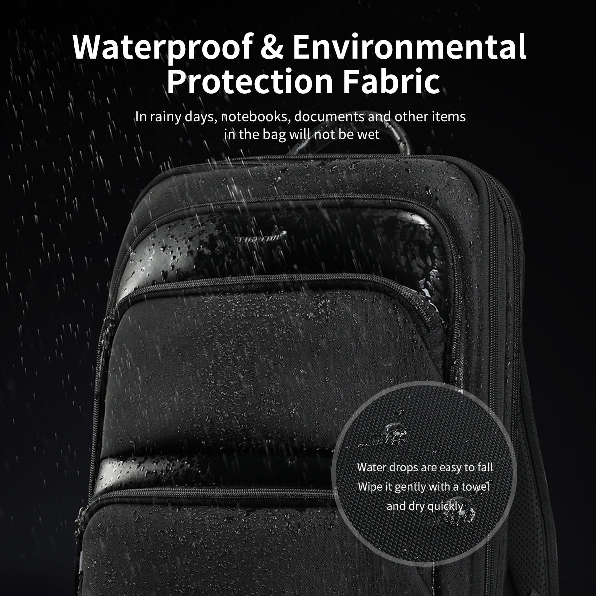 water resistant business backpack