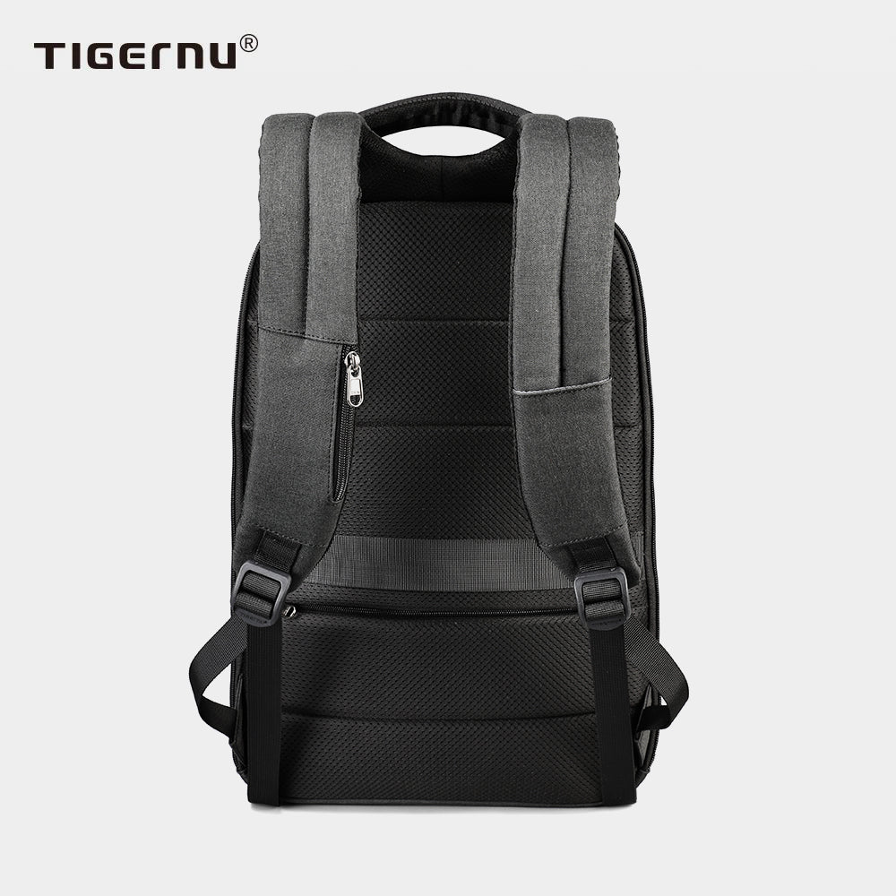 No Key Anti theft TSA Lock Fashion Men Backpacks 15.6inch USB Charging TIGERNU