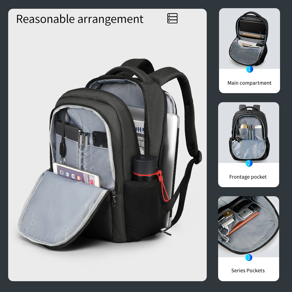 The capacity display of the black backpack model T-B3399