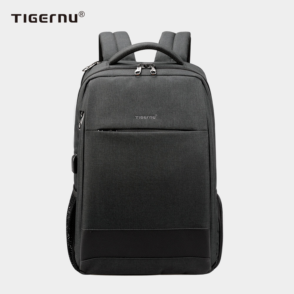 The front view of the black backpack model T-B3516