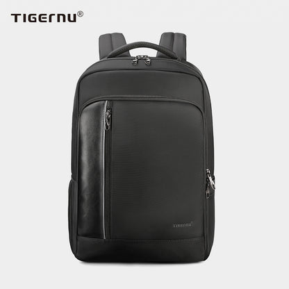 Tigernu Brand High Quality Water Repellent Nylon Men 15.6 inch Laptop Backpack Black&Purple Anti Theft Business Travel Schoolbag