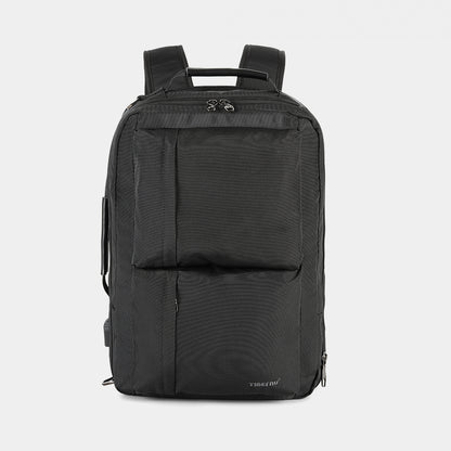 The front view of the black backpack model T-B3898 no logo