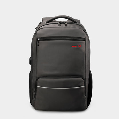 The front view of the brown backpack model T-B3399 no logo