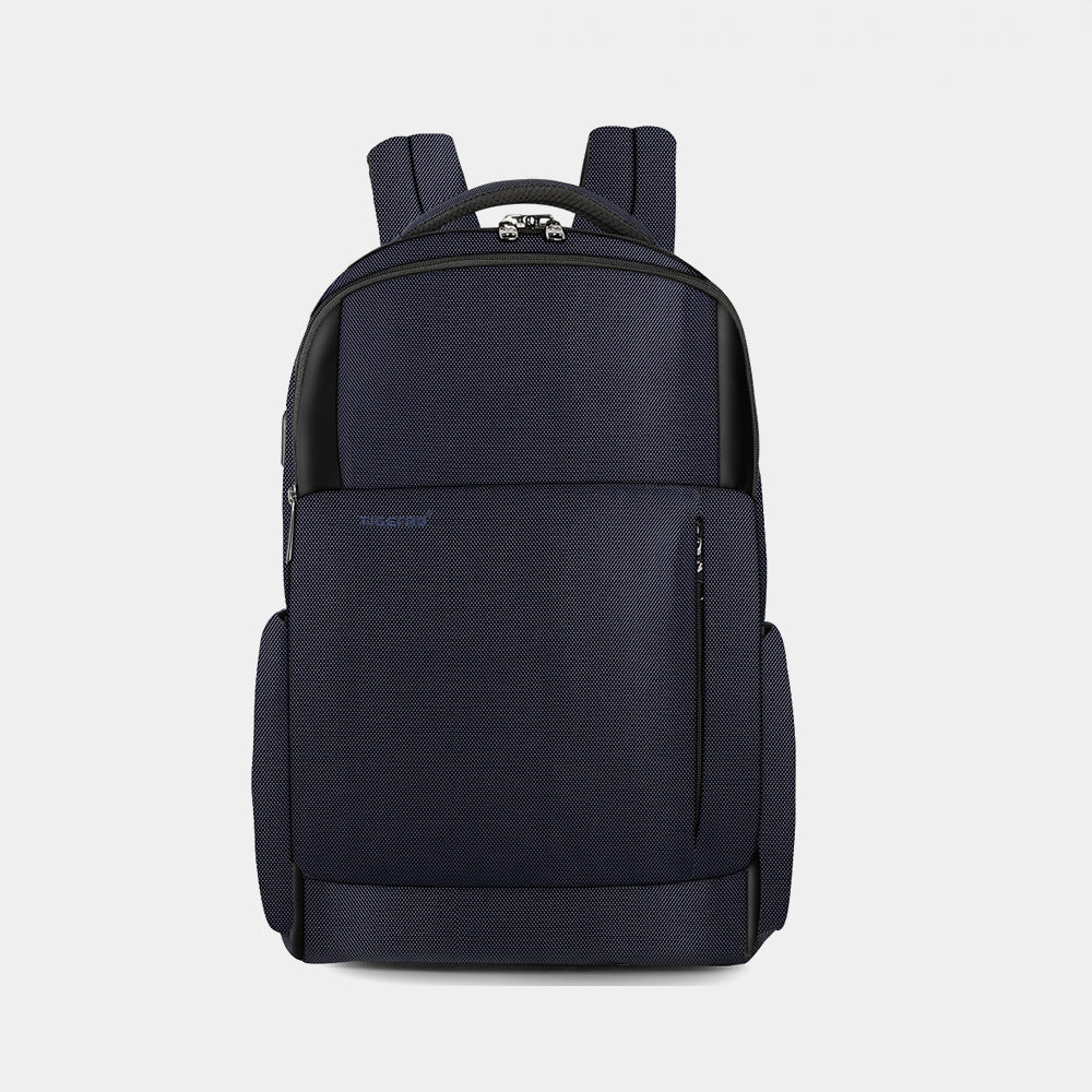 The front view of the navy backpack model T-B3906 no logo