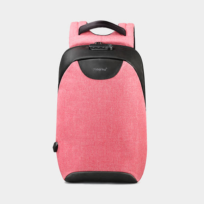 The front view of the pink backpack model T-B3611 no logo