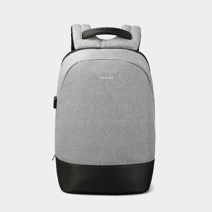 The front view of the white backpack model T-B3595 no logo