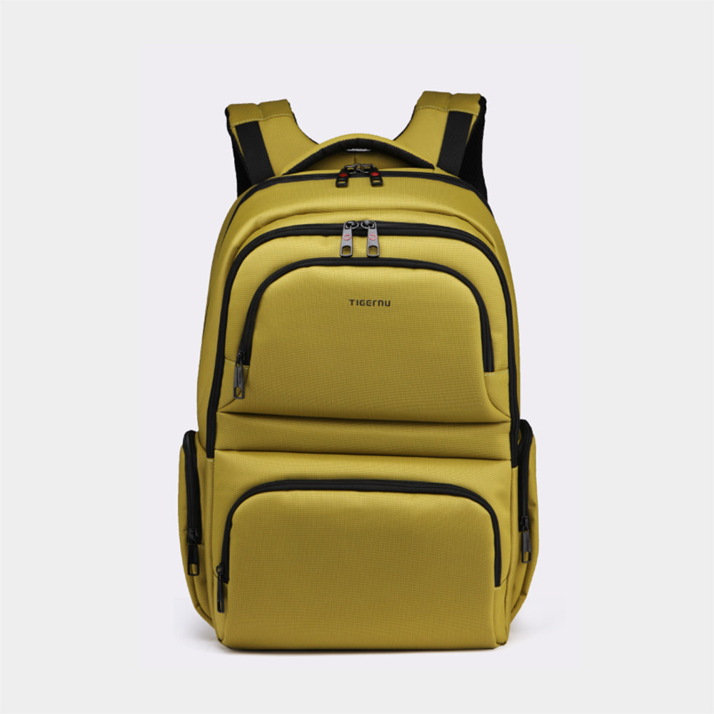 The front view of the yellow backpack model T-B3140 no logo