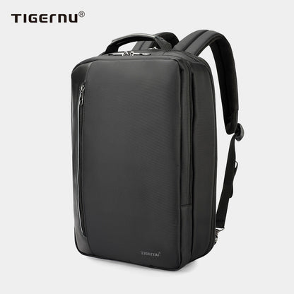 The side view of the black Backpack model T-B3639