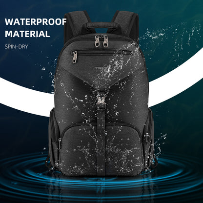 Men's waterproof laptop backpack 14 inch, with laptop compartment