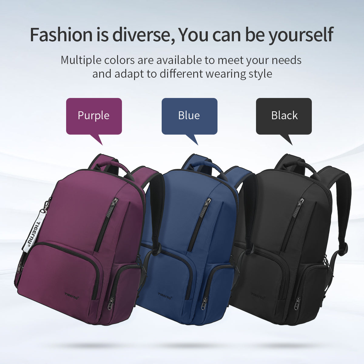 Women's laptop backpack with multiple pockets, splash proof – TIGERNU